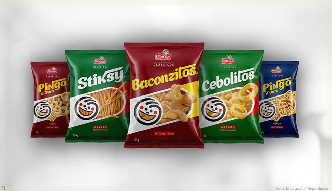 Cebolitos, Baconzitos e outros clássicos da Elma Chips ganham nova embalagem retrô