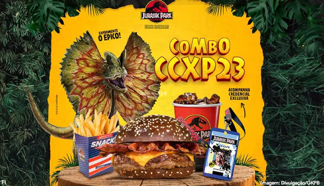 Jurassic Park Burger Restaurant cria Combo CCXP23