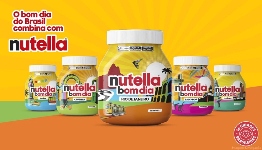 Nutella lança embalagens inspiradas em cidades brasileiras