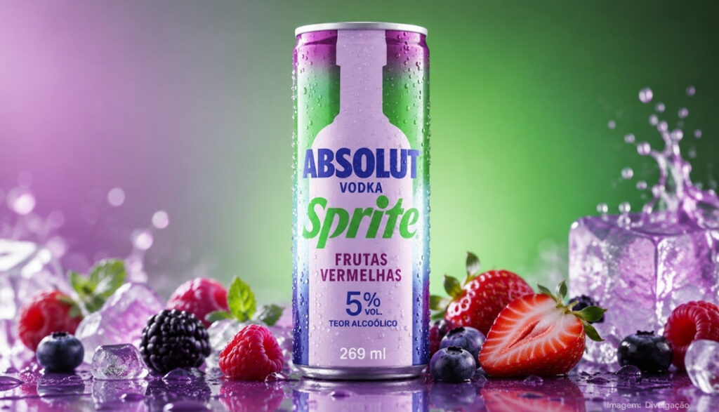 Absolut Vodka Sprite aposta em sabor Frutas Vermelhas