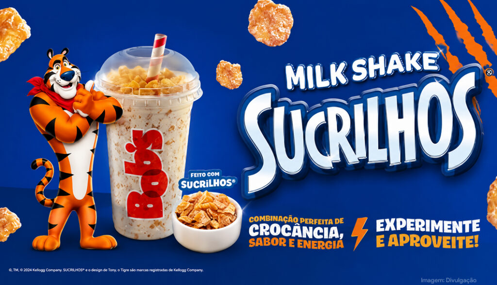Collab entre Bob’s e Sucrilhos leva cereal ao universo dos milk shakes