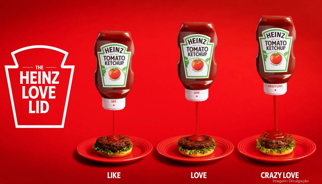 Heinz reinventa experiência com ketchup com tampa ajustável