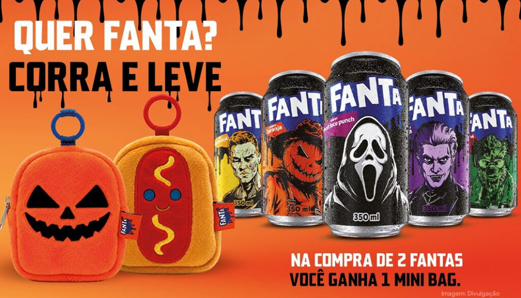 Fanta aposta em mini bags colecionáveis para campanha de Halloween