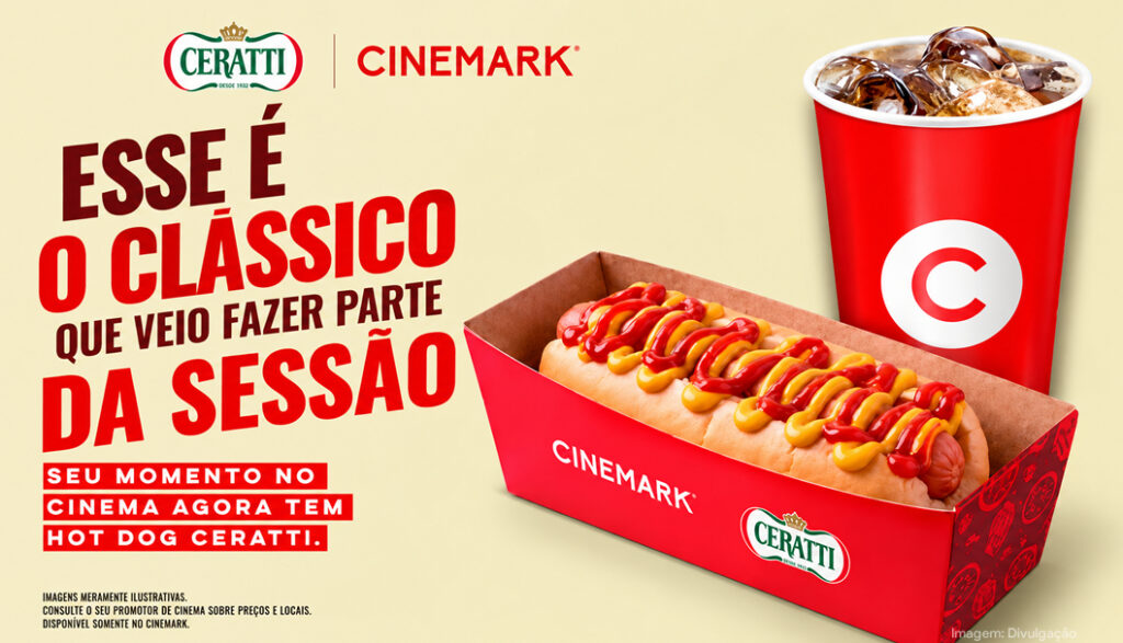 Ceratti entra no cardápio da Cinemark com hot-dogs