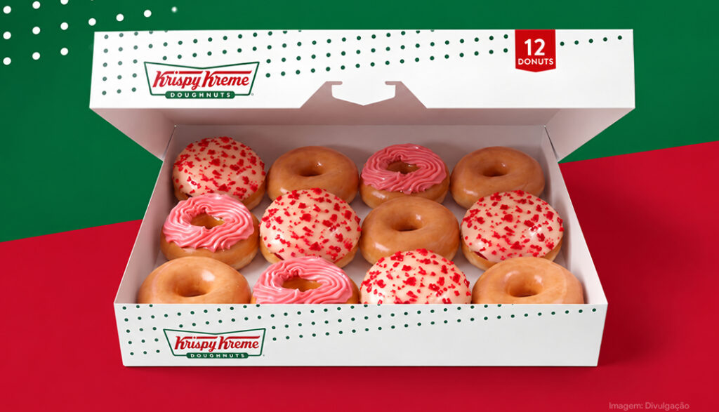 Krispy Kreme lança donuts inspirados no Morango Cravejado