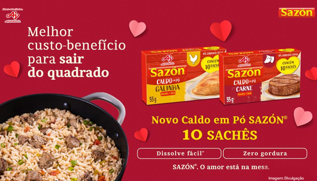 SAZÓN leva Caldo em Pó a novo formato com 10 sachês