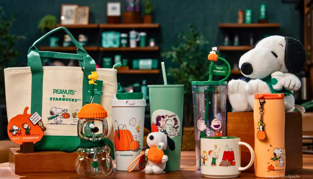 Starbucks leva coleção de Snoopy e Peanuts ao Brasil