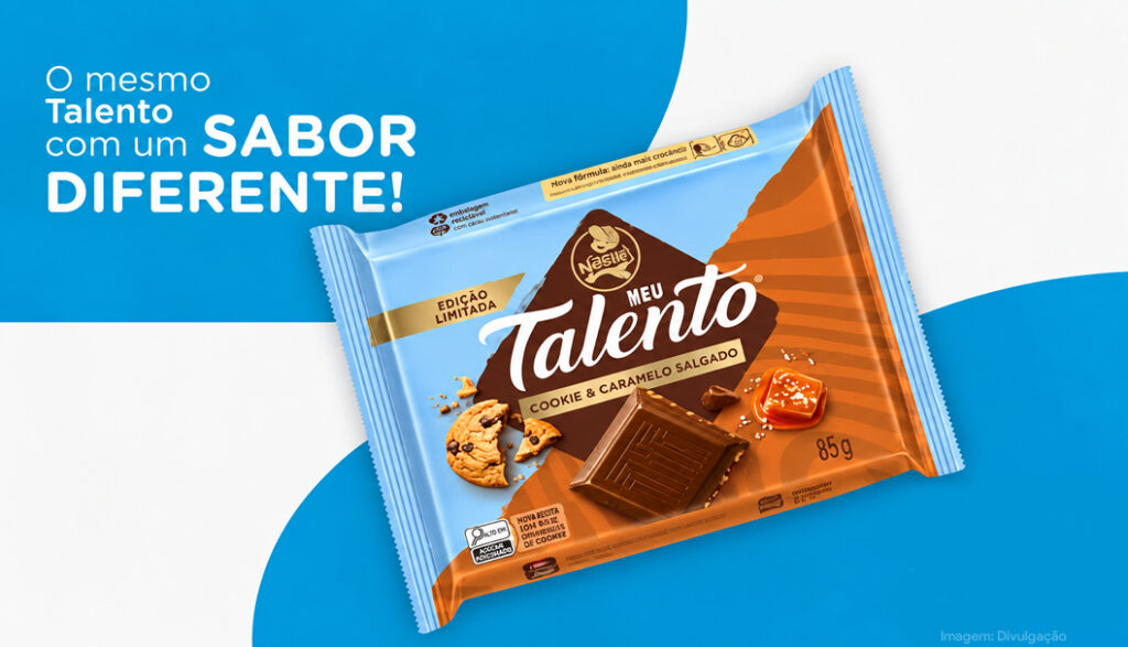 Nestlé amplia portfólio Talento com sabor Cookies & Caramelo Salgado