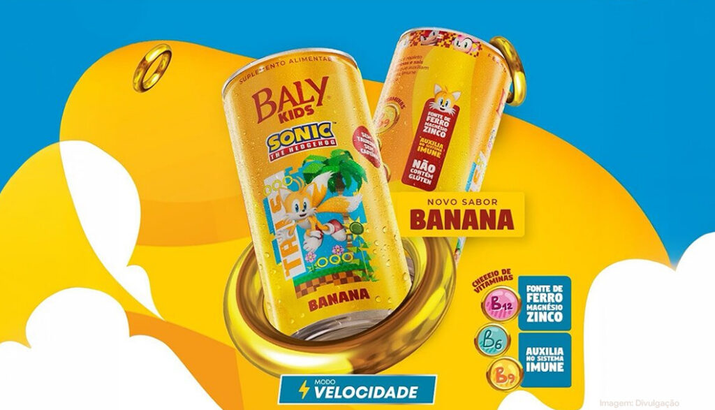 Baly Kids lança sabor Banana inspirado no personagem Tails