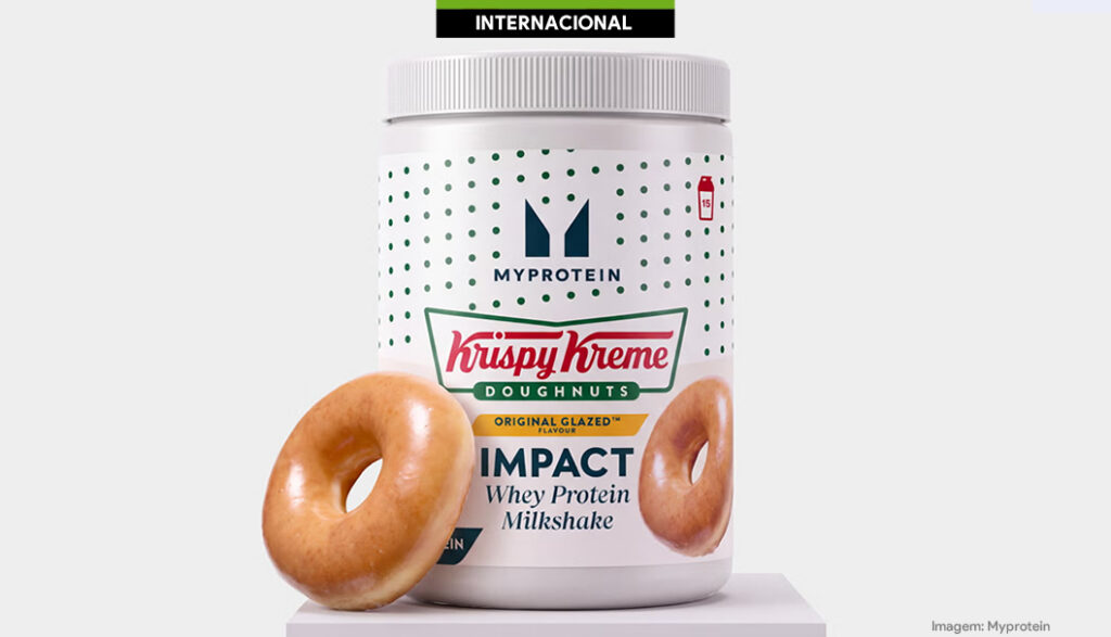 Krispy Kreme e Myprotein lançam whey com sabor de donut no Reino Unido