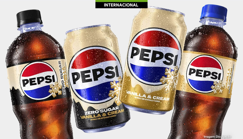 Pepsi explora notas de baunilha e creme em novos sabores nos EUA
