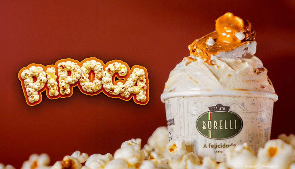 Borelli lança gelato e milk shakes de pipoca para Dia das Crianças